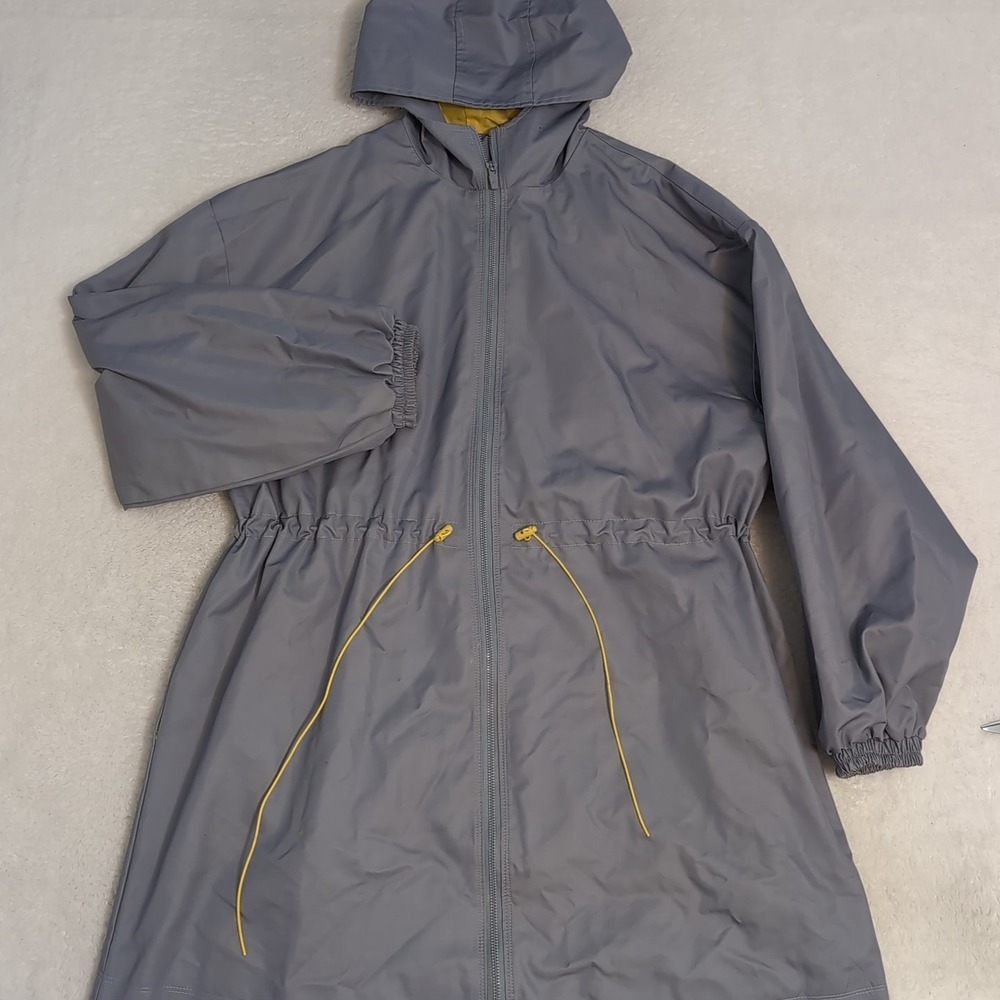 FABLETICS Women's M Johanna Oversized Parka Raincloud Color Gray Jacket $100‎